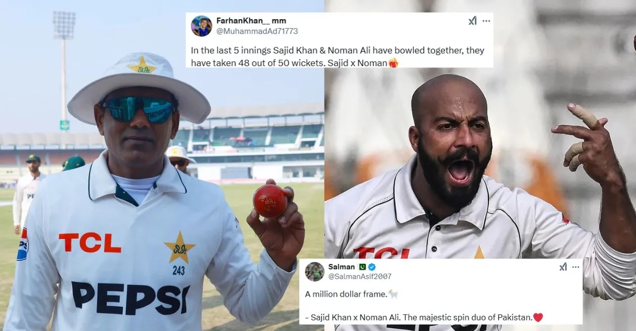 Twitter reactions: Pakistan’s spin duo of Noman Ali and Sajid Khan dismantle West Indies on Day 2 of the first Test