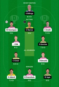 SIX vs THU Dream11 Team for today’s match