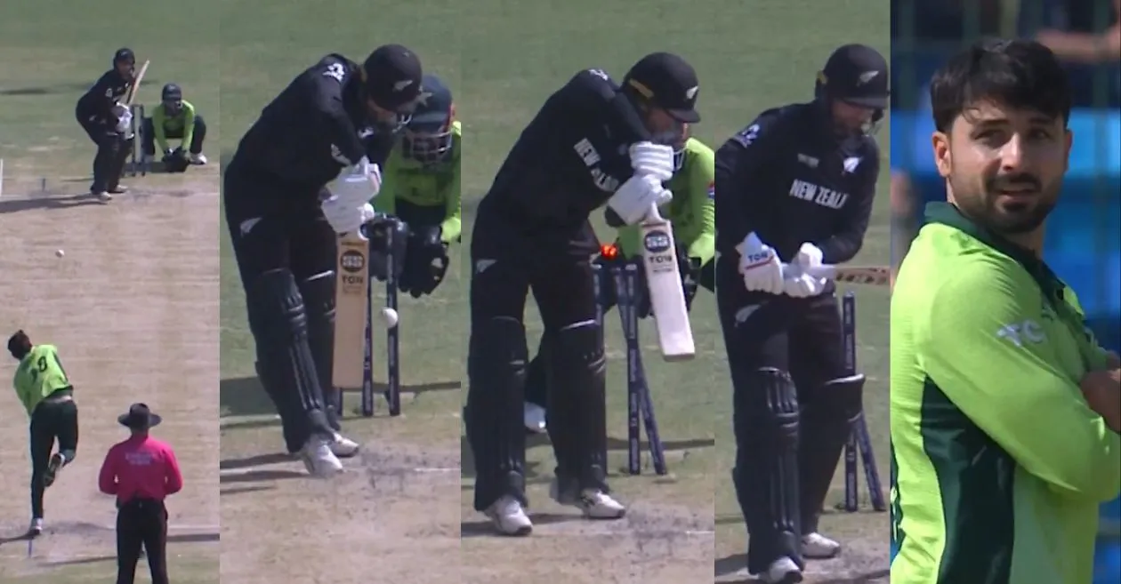 PAK vs NZ [WATCH]: Abrar Ahmed outfoxes Devon Conway with a wrong’un in Champions Trophy 2025