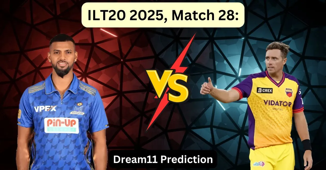 MIE vs SWR, ILT20 2025: Match Prediction, Dream11 Team, Fantasy Cricket Tips & Pitch Report | MI Emirates vs Sharjah Warriorz