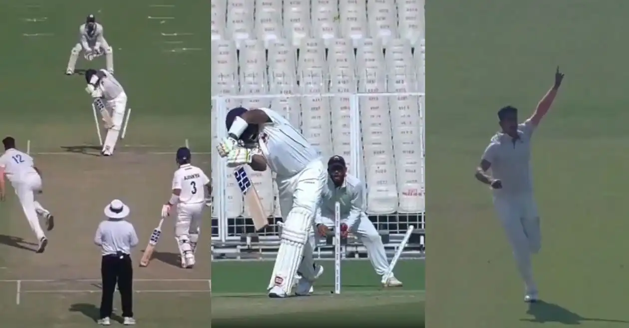 WATCH: Sumit Kumar bowls a sharp in-swinger to send Suryakumar Yadav’s middle-stump for a walk in Ranji Trophy quarter-final