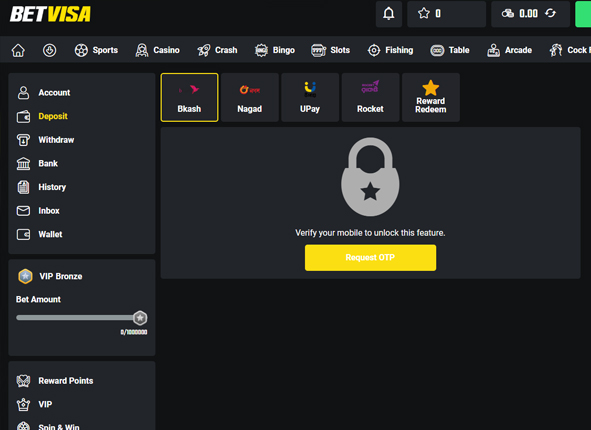 guide to getting started with casino games and bets on betvisa   step 2